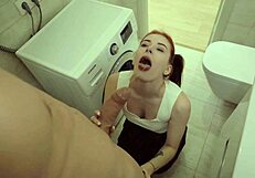 Horny Roommate Demands Bathroom Fuck In Dorm