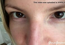 A young skinny blonde amateur explores homemade tongue and saliva techniques with a teen friend in a casual setting