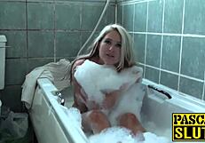 busty babe kaz gets pounded doggystyle and finishes with jizz in mouth