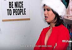 Milf's Card Declined, Cop Takes Advantage At Desk