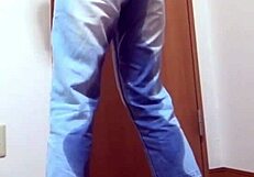 I peed my jeans cuz my bro's in the bathroom!