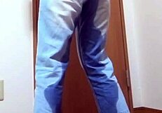 I peed my jeans cuz my bro's in the bathroom!