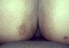 Fat ass over east gets creampied by big black cock