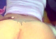 Fat ass over east gets creampied by big black cock