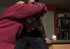 amateur milf arab slobbers on fat cock for a midnight snack