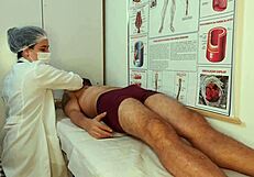 Patient Gets Erection from Nurse's Touch. She Deepthroats, Gags, and Rides in Hospital Orgy.