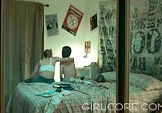 These nerdy lesbians blinded by science with hot virtual milf big tits scissoring