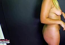 Stella eats sperm after rimming blowjob?