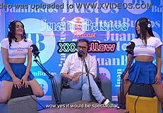 Hot Latin Stepsisters Riding The Fuck Machine Together On Juanbustospodcast!