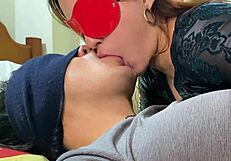 Hey, that stepsister directs a deep french kiss that's super wet