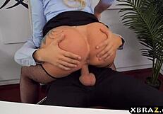 Milf boss demands big dick employee fuck her asshole