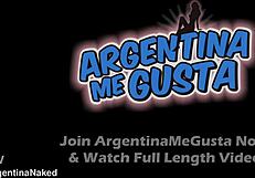 Incredible bubble butt babe shaking that ass in a milk shower