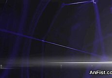 Kinky lesbian bombshells casually fisting each other's spread cunts and ass holes