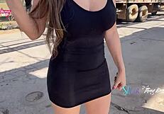 Naughty Couple Having Sex In Public With Cars Passing By And Seeing Everything