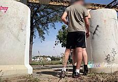 Naughty Couple Having Sex In Public With Cars Passing By And Seeing Everything