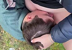 Random Guy Licks My Pussy Outdoors in Social Experiment