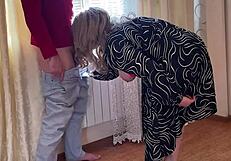 I persuaded mature stepmom to give blowjob and anal sex, oh yeah!