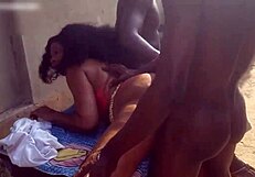 hardcore outdoor pounding with two friends