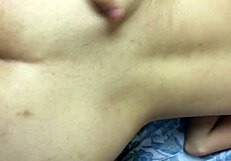 Intense cumshot lands on my girl's back