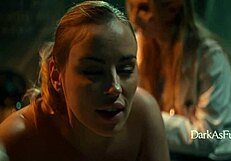 Fucking demon squirts milk into nurse's mouth