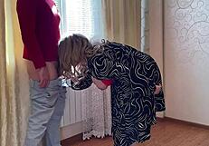 I persuaded mature stepmom to give blowjob and anal sex, oh yeah!