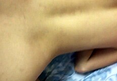 Intense cumshot lands on my girl's back