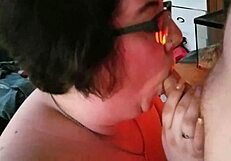 Amateur Bbw With Big Tits Sucks Thestonedfoxs Monster Cock