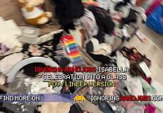 incredibly hot horny girl in black stockings and leather dress teases cock without orgasm for her fun!