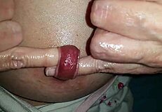 Kinky Milf Stretches Nipple Piercing With Two Fingers!