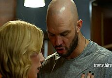 Cute Ts Ariel Demure Conjures Dream Lover Cliff Jensen For Tight Ass Fucking In Library