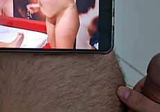 cuckold jerks off watching pregnant wife fuck the hung guy