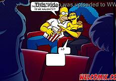 Naughtiness at the movies the simpsons porn comics
