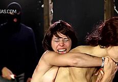 Girls whipped and put above candles! Feel the heat!