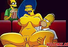 Naughtiness at the movies the simpsons porn comics
