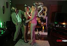 Simp American Milf In Freeuse New Years Threesome