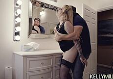 bouncing her big ass on his dick with her boobies in his face pushes him to the limit - hadley haze