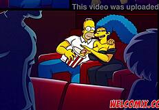 Naughtiness at the movies the simpsons porn comics