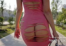 Did you see me cut my dress and head outside to show it off to everyone?