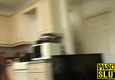 Submissive UK Brunette Crystal Hard Fucked By Old Man Pascal