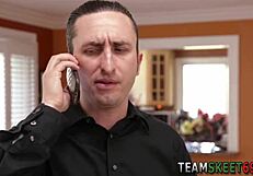 Pigtails Babysitter Gets Facial Jizz After Deepthroat!