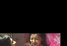 chinese couple engages in cowgirl riding