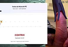 Strong fat cock exercises without cumming