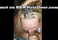 Wow, that blonde BBW gives an amazing blowjob!