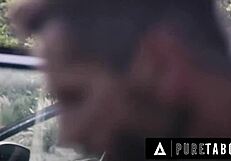 pure taboo desperate hitchhiker in trouble kristen scott seduces escaped criminal to save her life with rough sex