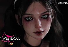 halloween costume featuring dark devilish nurse doll from uloversdoll