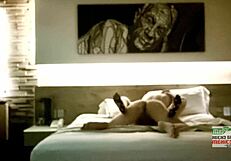 Clueless spy camera catches cuckold wife in banana humiliation