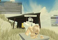 Blonde in New Zealand Gets Assfucked and Deepthroats in Roblox Porn Parody