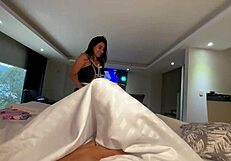 Housekeeper fucks boss and removes condom