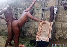 Intense outdoor hardcore sex in africa