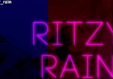 ritzy rain on knees arms bound in homemade bdsm